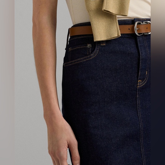 "Lauren Ralph Lauren" Denim Skirt - Picture 2 of 12